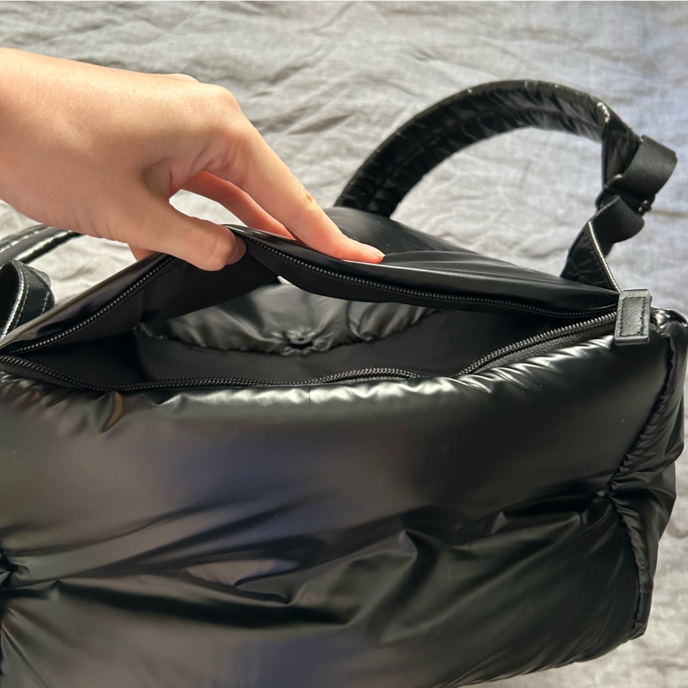BEIS The Cargo Puff Backpack in Black Travel - Picture 11 of 13